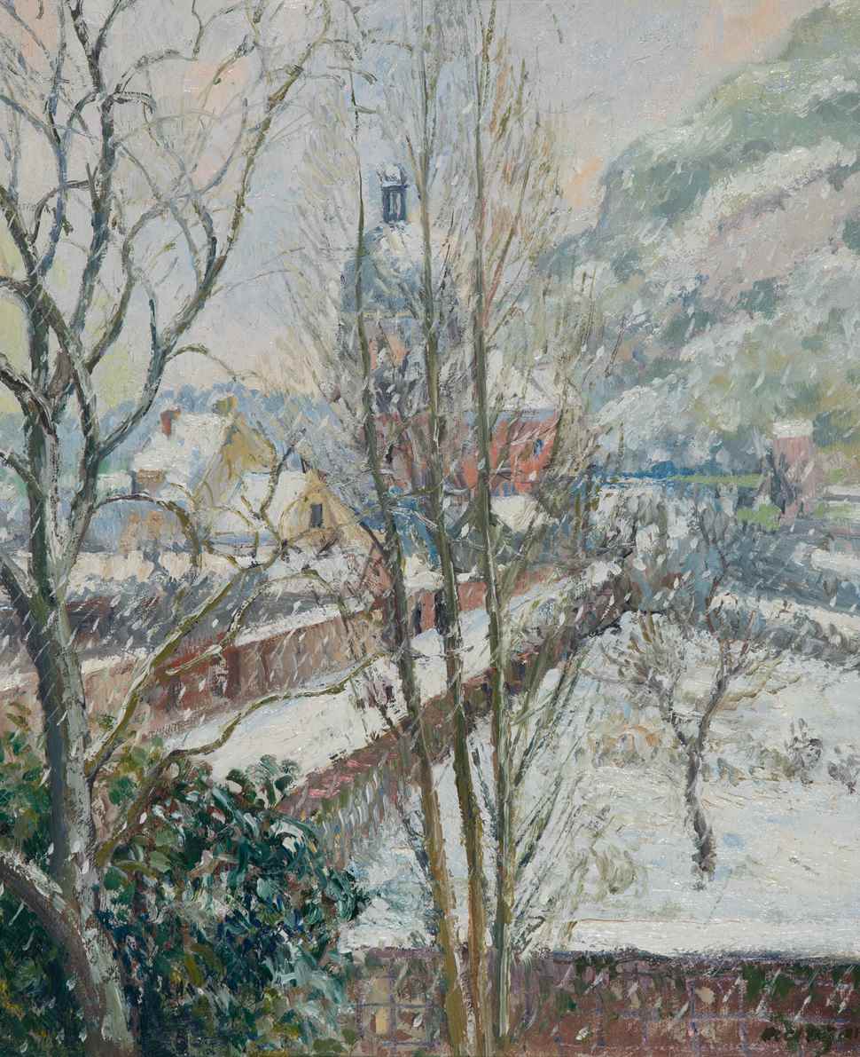 Les Andelys sous la Neige - Georges Manzana Pissarro (1871 - 1961)